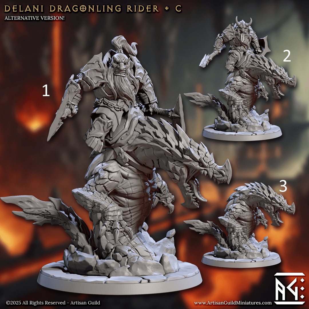 Magmaforged Dwarves by Artisan Guild 3D Printed DnD Pathfinder Minis by Magical Mini Workshop