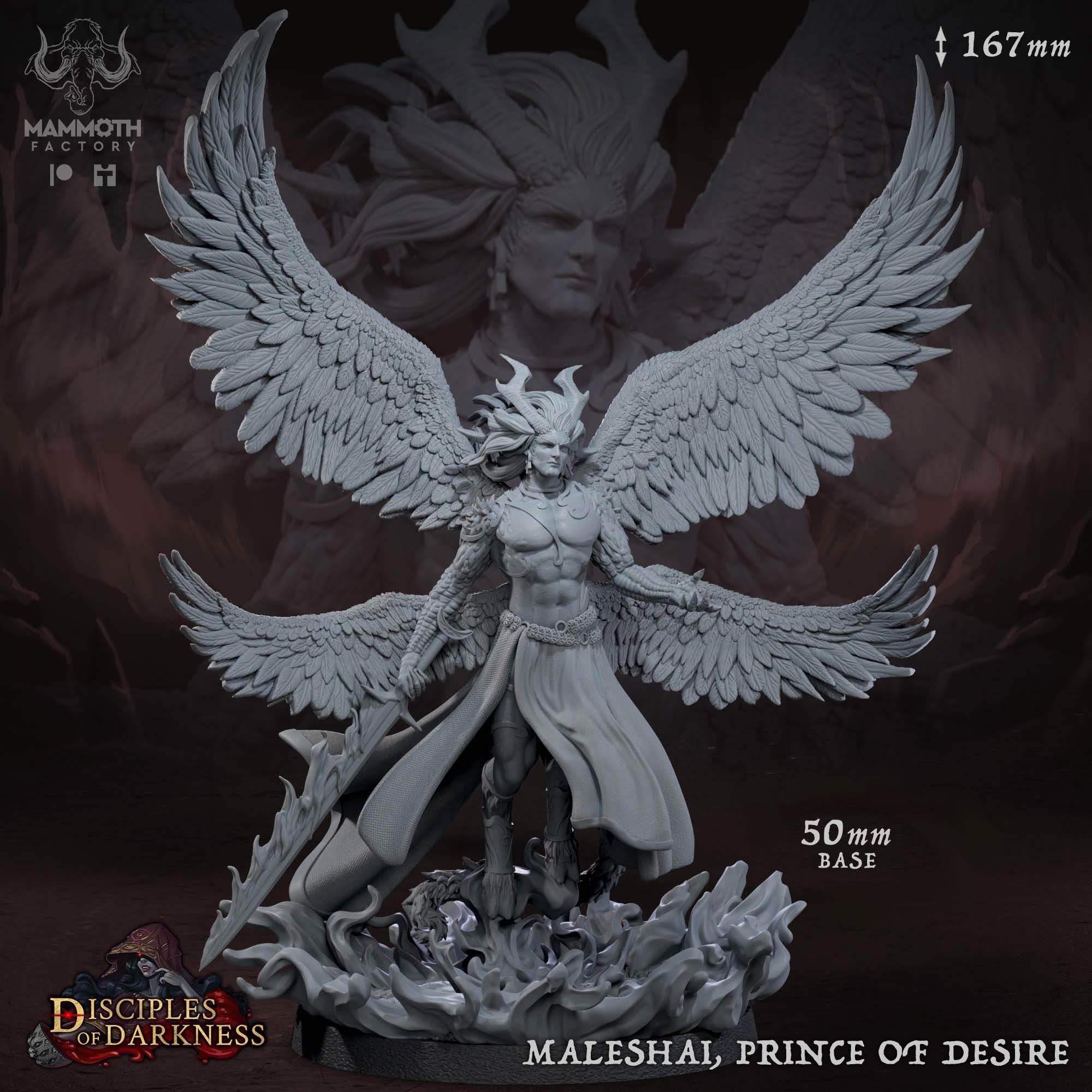 Disciples of Darkness by Mammoth Factory 3D Printed DnD Pathfinder Tabletop Resin Miniatures by Magical Mini Workshop