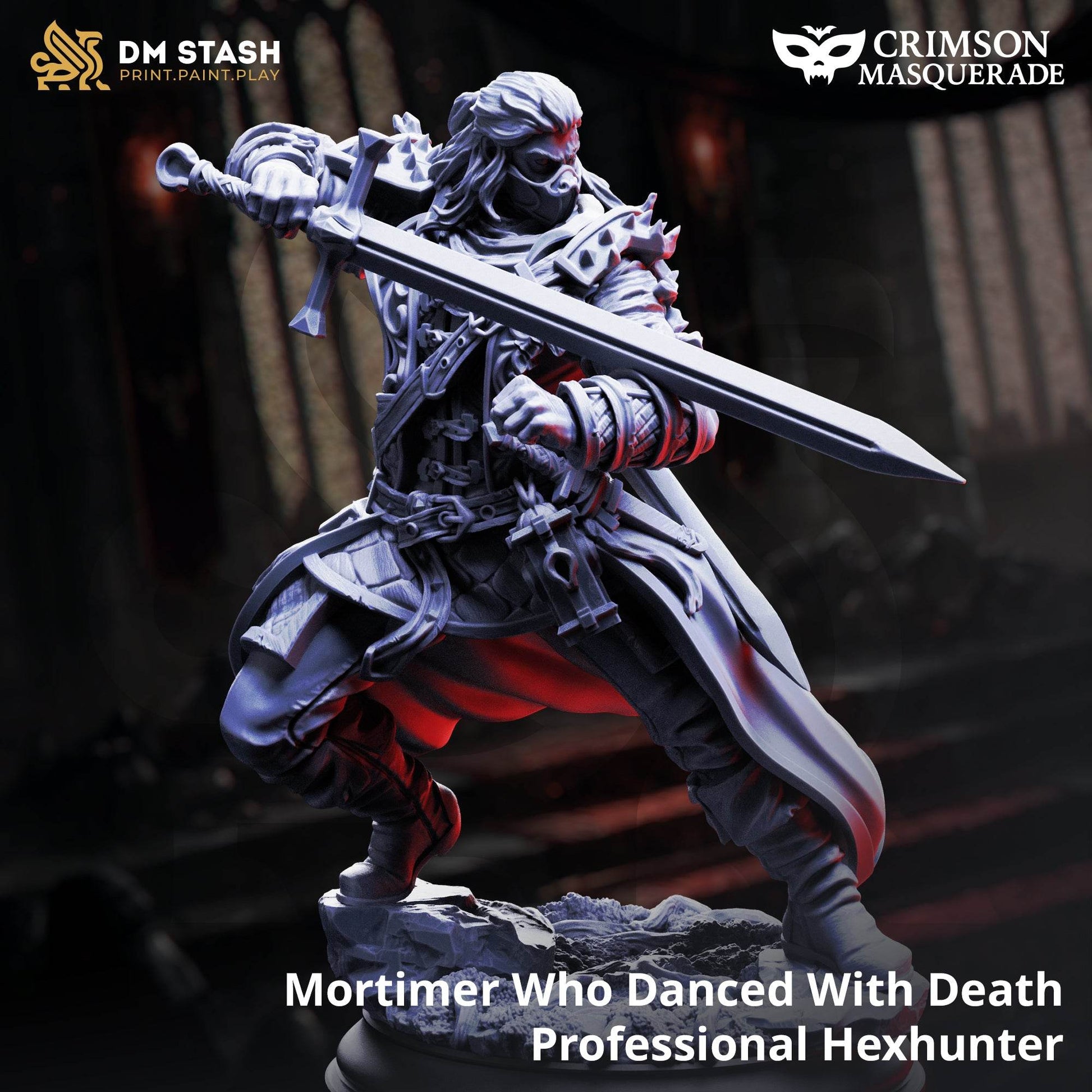 The Crimson Masquerade by DM Stash 3D Printed Vampire DnD Pathfinder Tabletop Resin Miniatures by Magical Mini Workshop