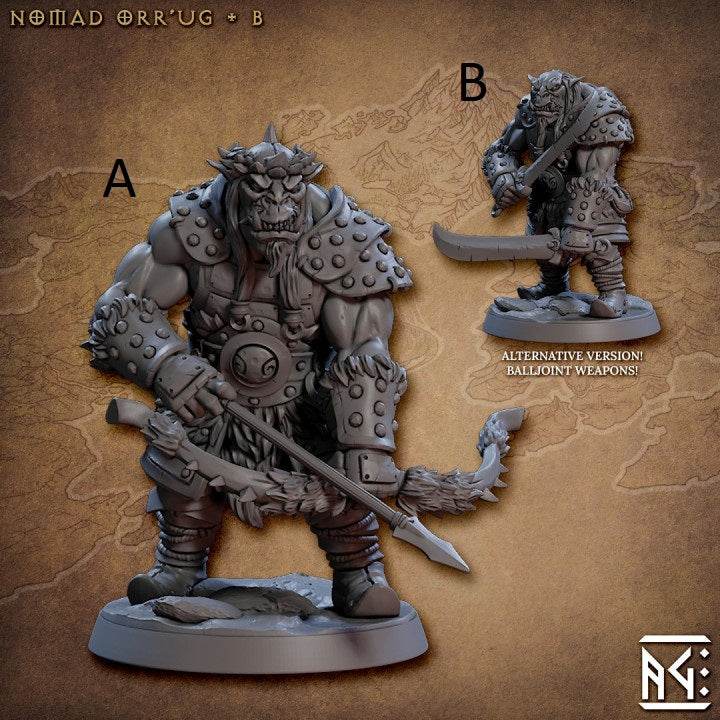 Nomad Orr'ugs by Artisan Guild 3D Printed DnD Pathfinder Minis by Magical Mini Workshop