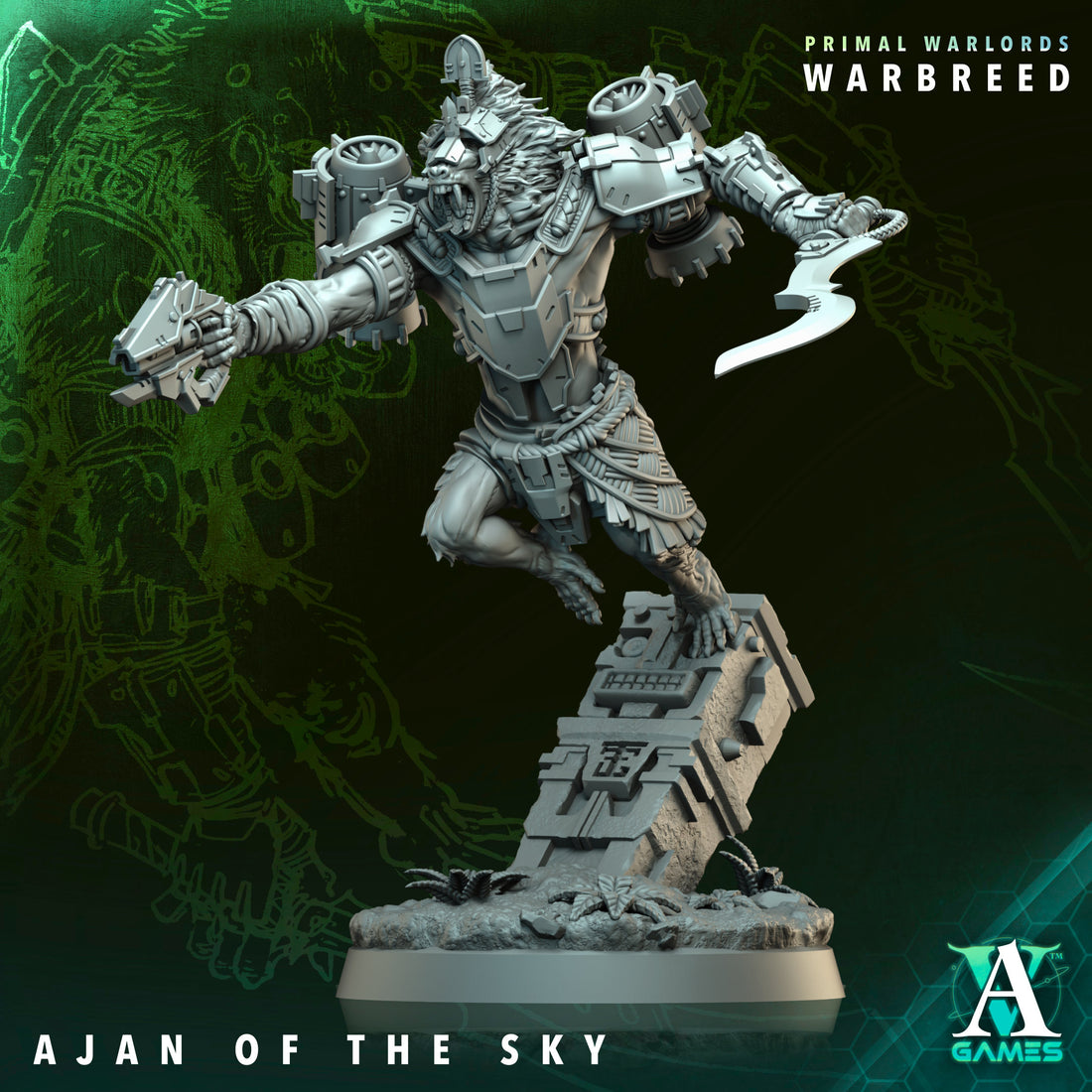Primal Warlords - Warbreed by Archvillain Games 3D Printed Sci-Fi Warhammer Resin Miniatures