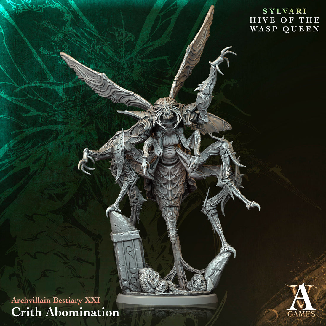 Sylvari - The Wasp Queen by Archvillain Games 3D Printed DnD Pathfinder Tabletop Resin Miniatures