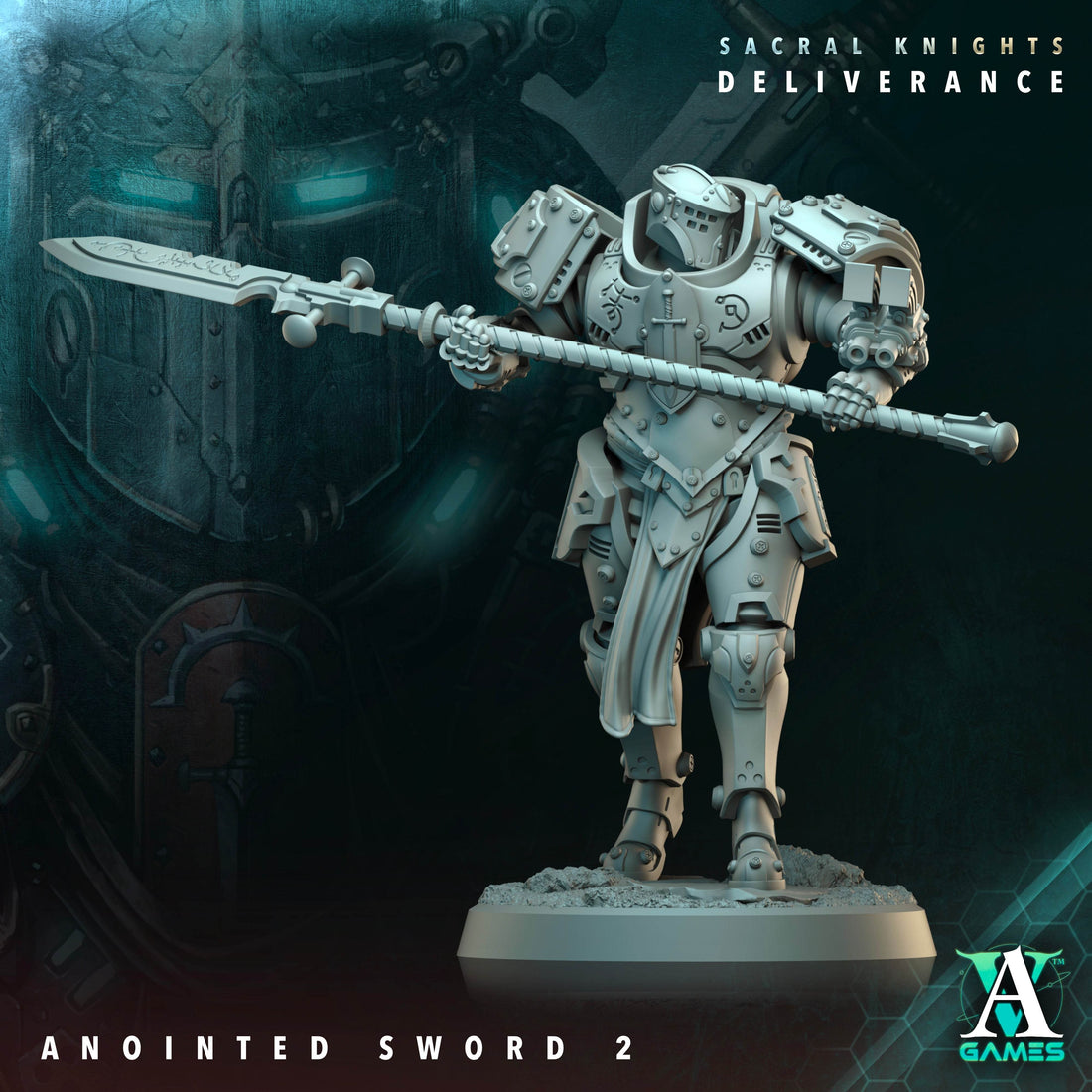 Sacral Knights - Deliverance by Archvillain Games 3D Printed Sci-Fi Warhammer Resin Miniatures by Magical Mini Workshop