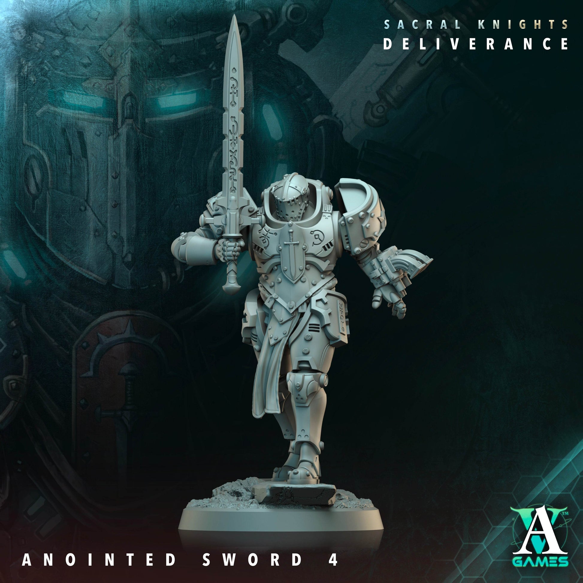 Sacral Knights - Deliverance by Archvillain Games 3D Printed Sci-Fi Warhammer Resin Miniatures by Magical Mini Workshop