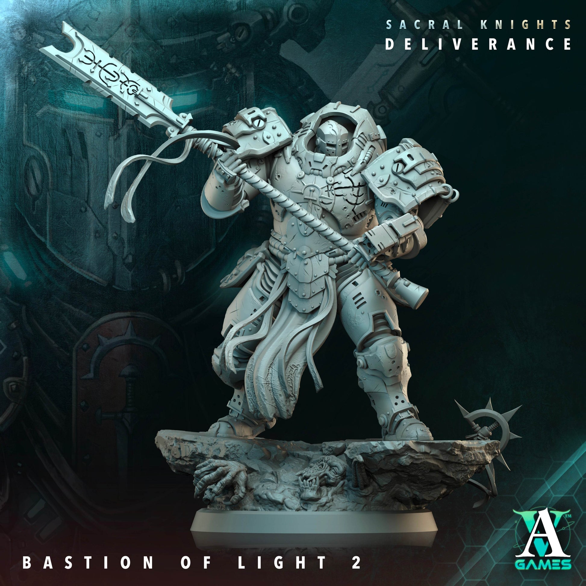 Sacral Knights - Deliverance by Archvillain Games 3D Printed Sci-Fi Warhammer Resin Miniatures by Magical Mini Workshop
