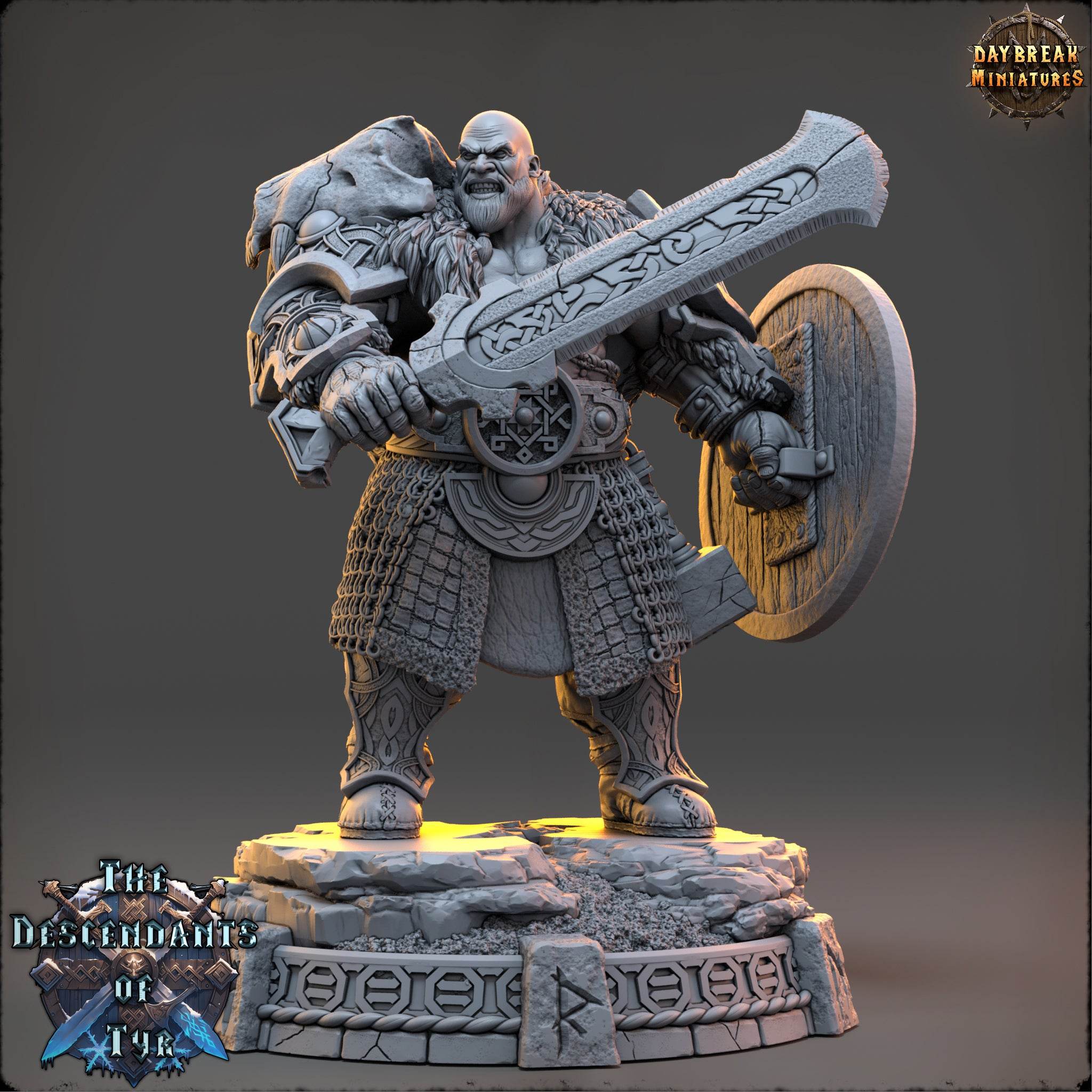 Descendants of Tyr by Daybreak Miniatures 3D Printed DnD Pathfinder Tabletop Resin Miniatures by Magical Mini Workshop