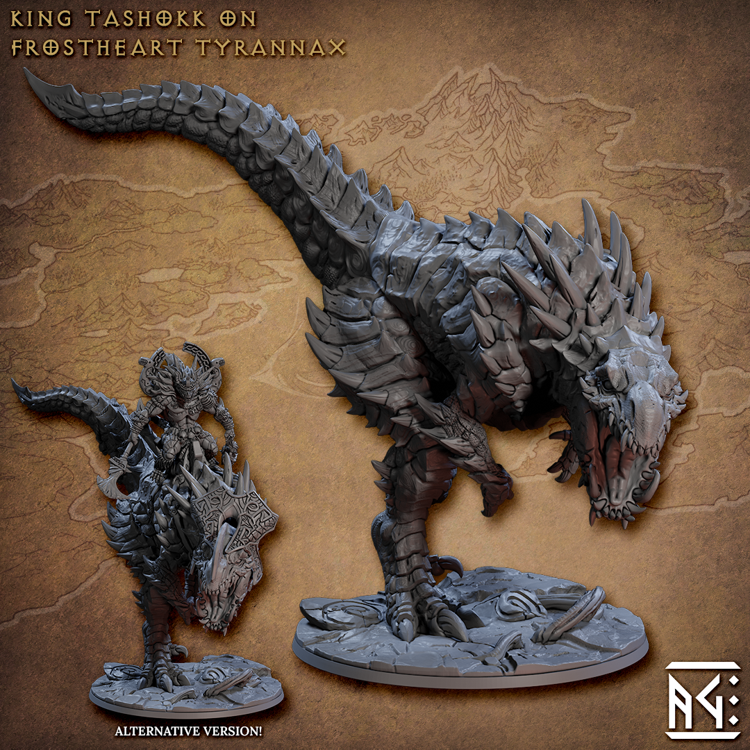 Frostheart Lizardmen by Artisan Guild 3D Printed DnD Pathfinder Minis