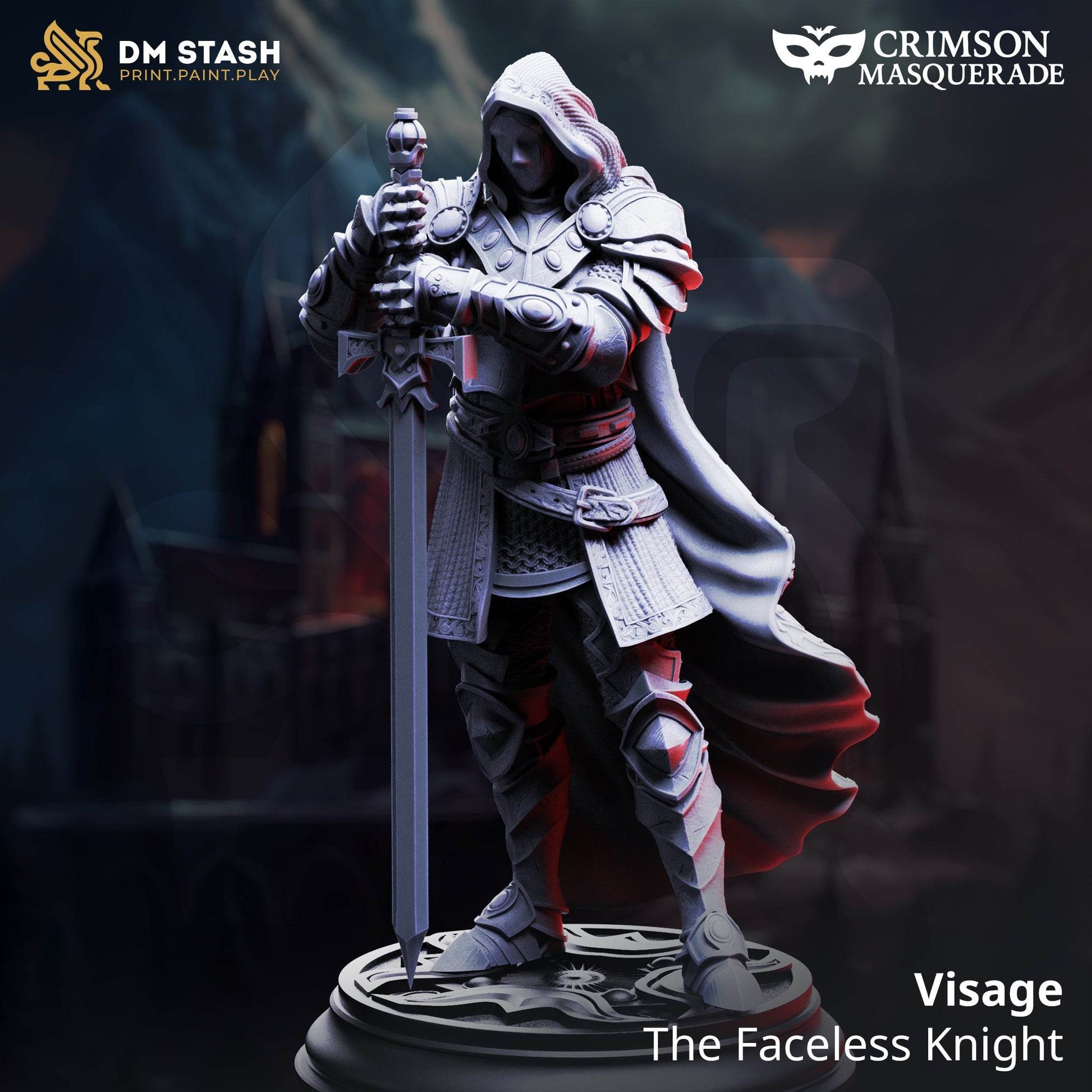 The Crimson Masquerade by DM Stash 3D Printed Vampire DnD Pathfinder Tabletop Resin Miniatures by Magical Mini Workshop