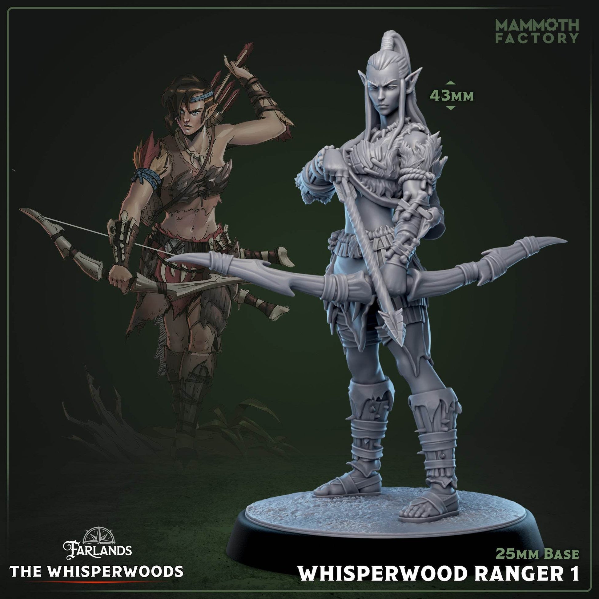 Whisperwood by Mammoth Factory 3D Printed DnD Pathfinder Tabletop Resin Miniatures by Magical Mini Workshop