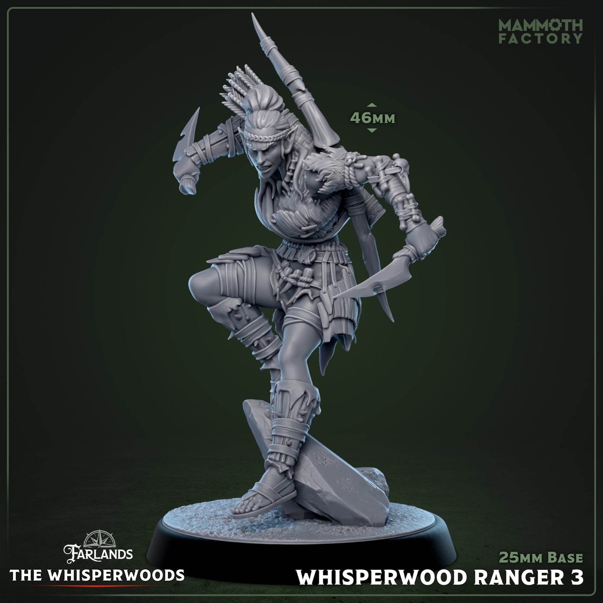 Whisperwood by Mammoth Factory 3D Printed DnD Pathfinder Tabletop Resin Miniatures by Magical Mini Workshop