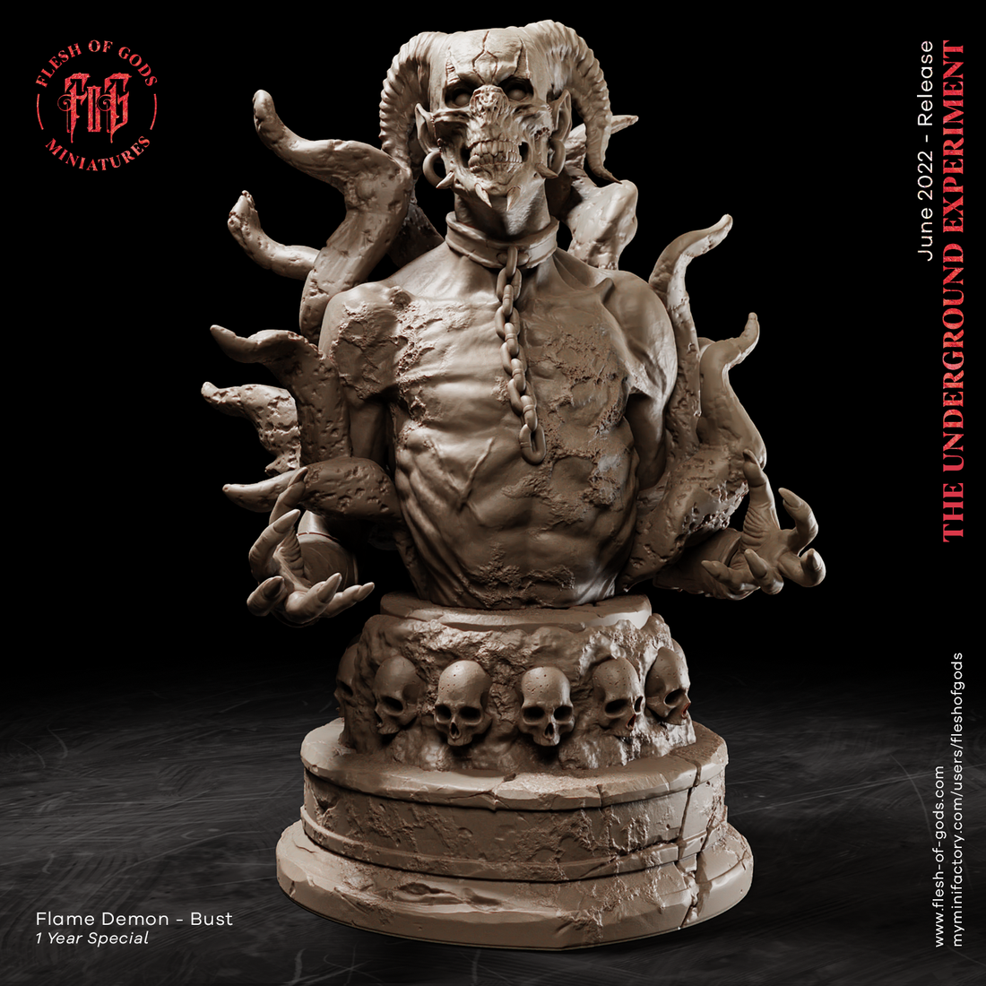 The Underground Experiment by Flesh of Gods 3D Printed DnD Pathfinder Tabletop Resin Miniatures