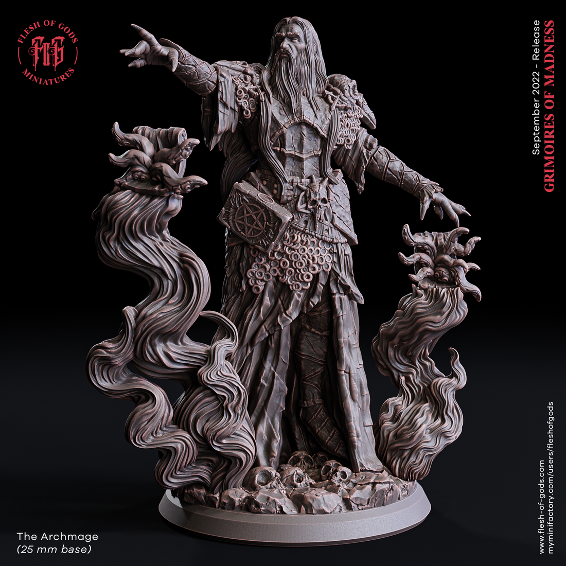 Grimoires of Madness by Flesh of Gods 3D Printed DnD Pathfinder Tabletop Resin Miniatures