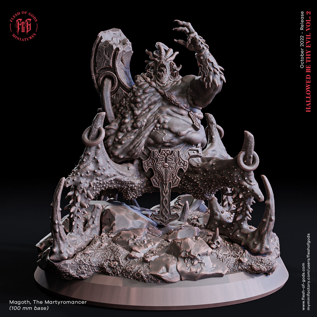 Hallowed be Thy Evil Part 2 by Flesh of Gods 3D Printed Dnd Pathfinder Tabletop Resin Miniatures