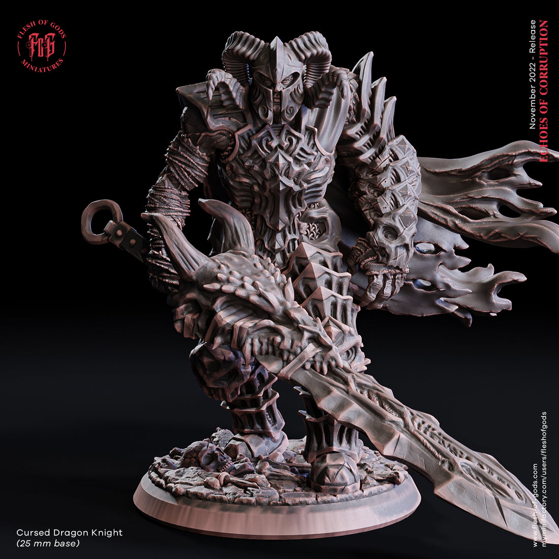 Echoes of Corruption by Flesh of Gods 3D Printed DnD Pathfinder Tabletop Resin Miniatures