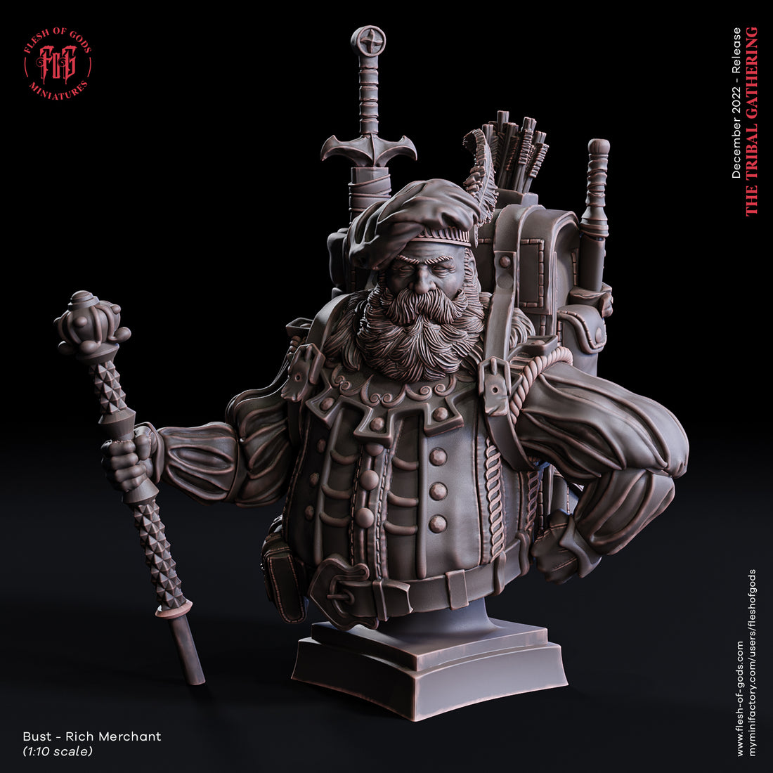 Tribal Gathering by Flesh of Gods 3D Printed DnD Pathfinder Tabletop Resin Miniatures