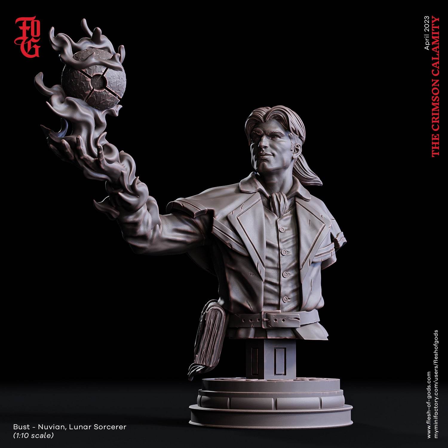 Crimson Calamity by Flesh of Gods 3D Printed DnD Pathfinder Tabletop Resin Miniatures by Magical Mini Workshop