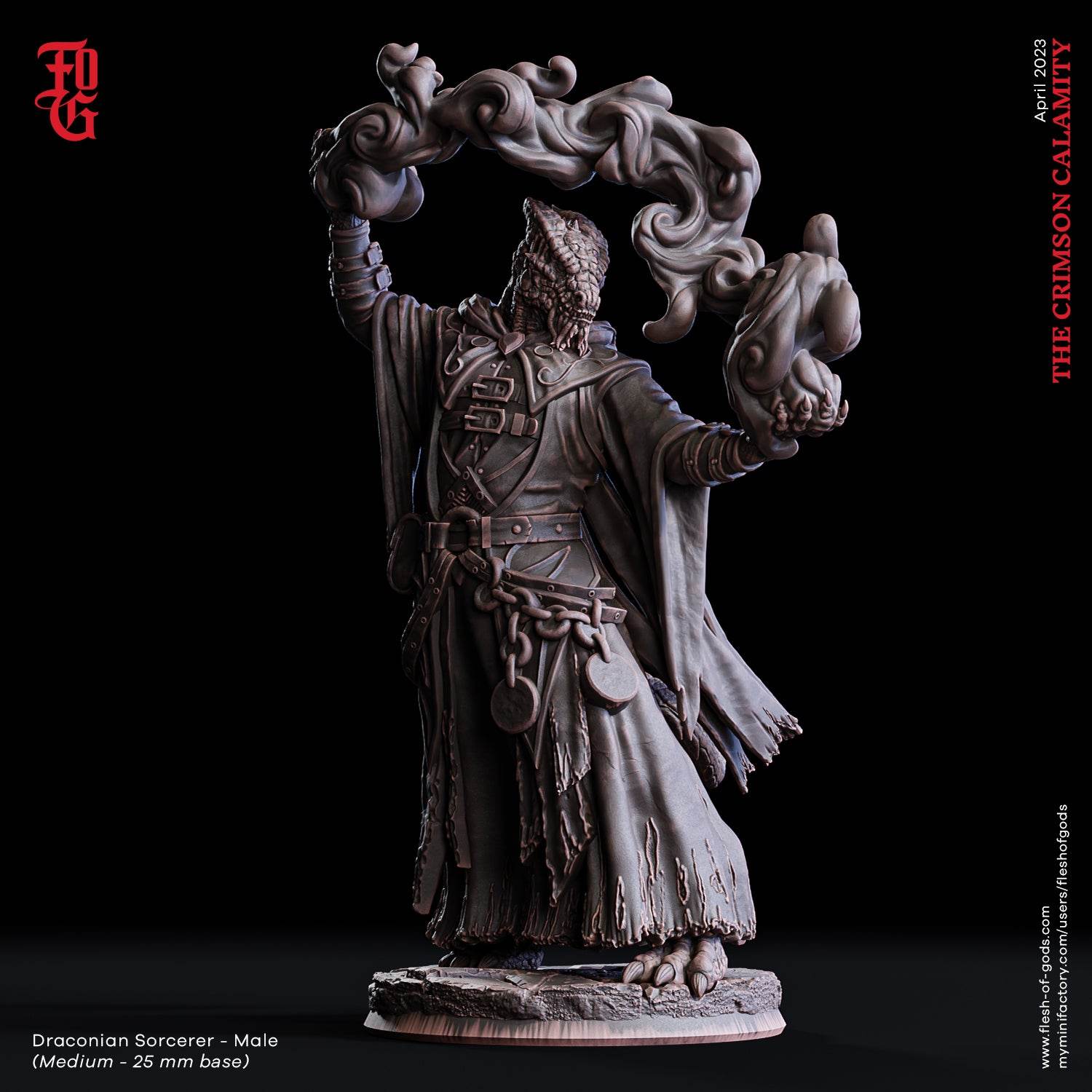 Crimson Calamity by Flesh of Gods 3D Printed DnD Pathfinder Tabletop Resin Miniatures by Magical Mini Workshop