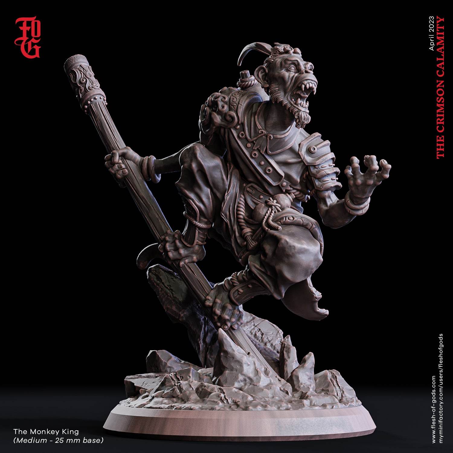 Crimson Calamity by Flesh of Gods 3D Printed DnD Pathfinder Tabletop Resin Miniatures by Magical Mini Workshop
