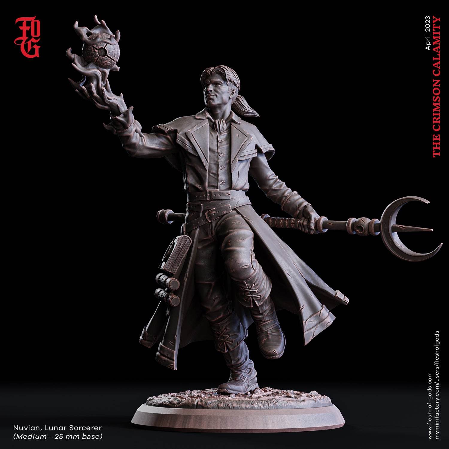 Crimson Calamity by Flesh of Gods 3D Printed DnD Pathfinder Tabletop Resin Miniatures by Magical Mini Workshop