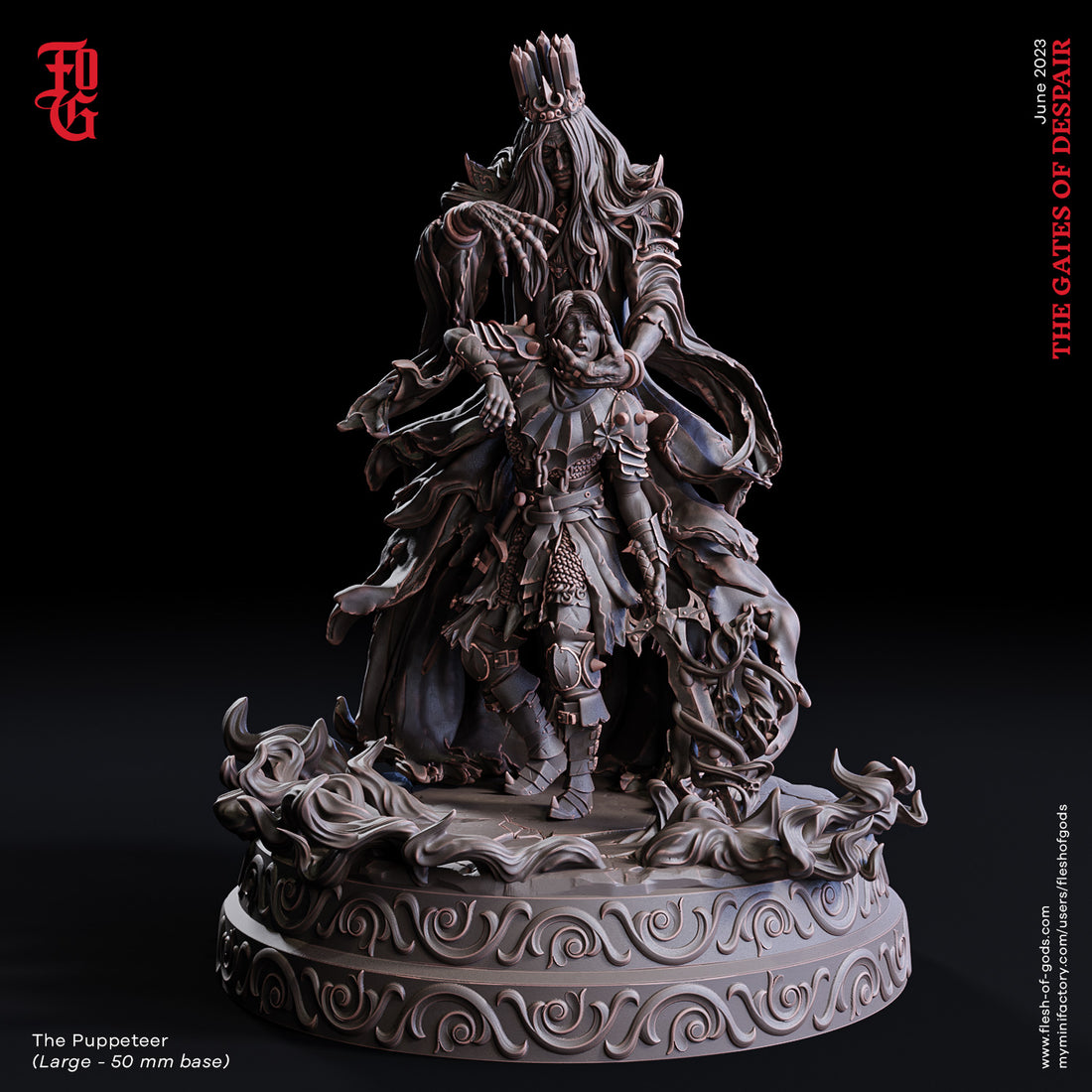 Gates of Despair by Flesh of Gods 3D Printed DnD Pathfinder Tabletop Resin Miniatures