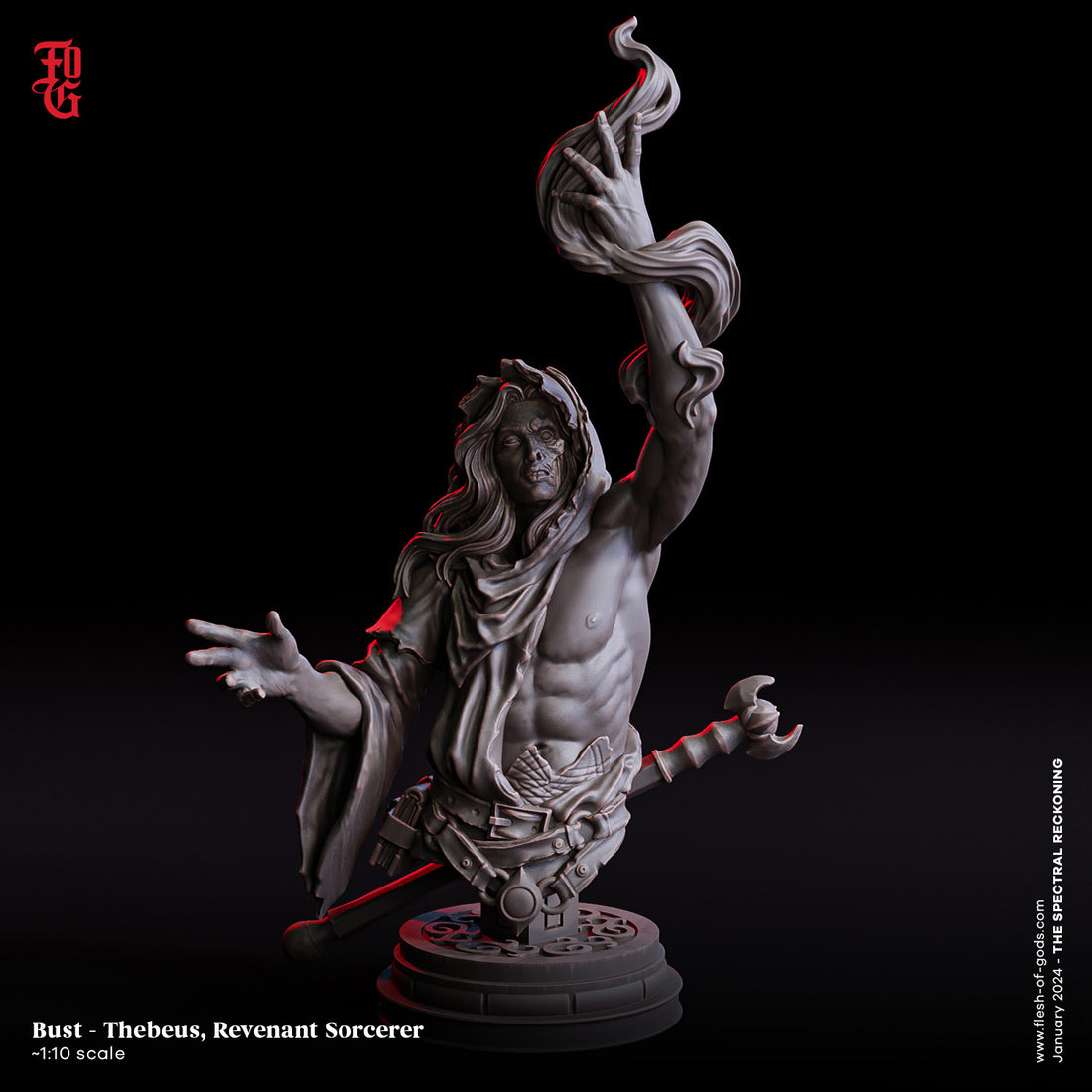 Spectral Reckoning by Flesh of Gods 3D Printed DnD Pathfinder Tabletop Resin Miniatures