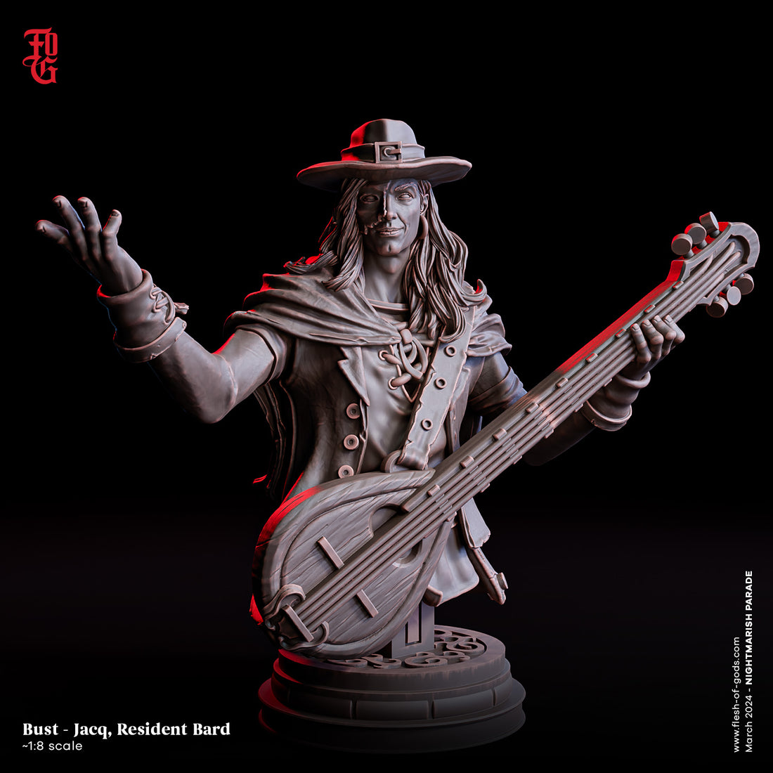 Nightmarish Parade by Flesh of Gods 3D Printed DnD Pathfinder Tabletop Resin Miniatures