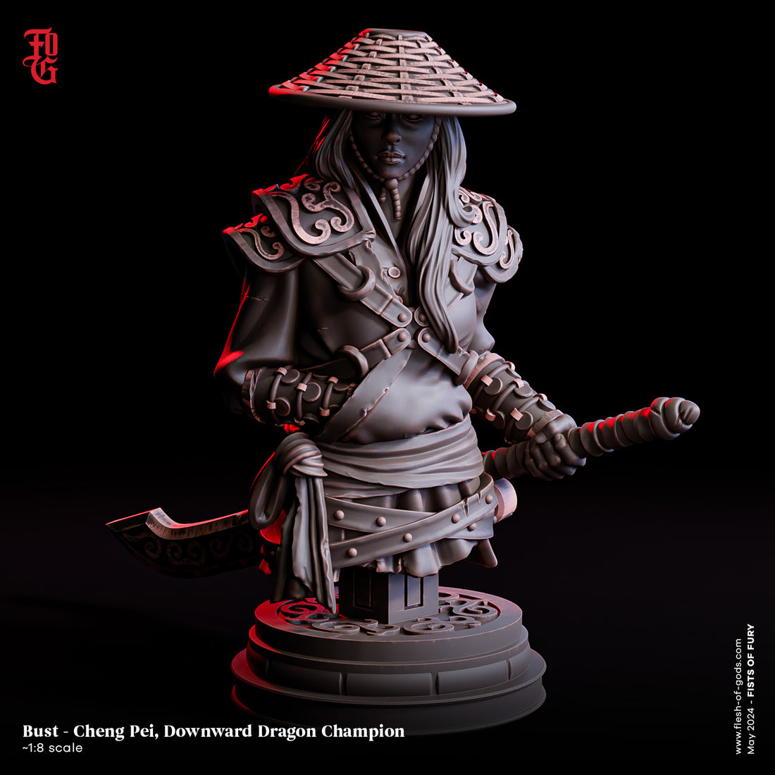 Fists of Fury by Flesh of Gods 3D Printed DnD Pathfinder Tabletop Resin Miniatures