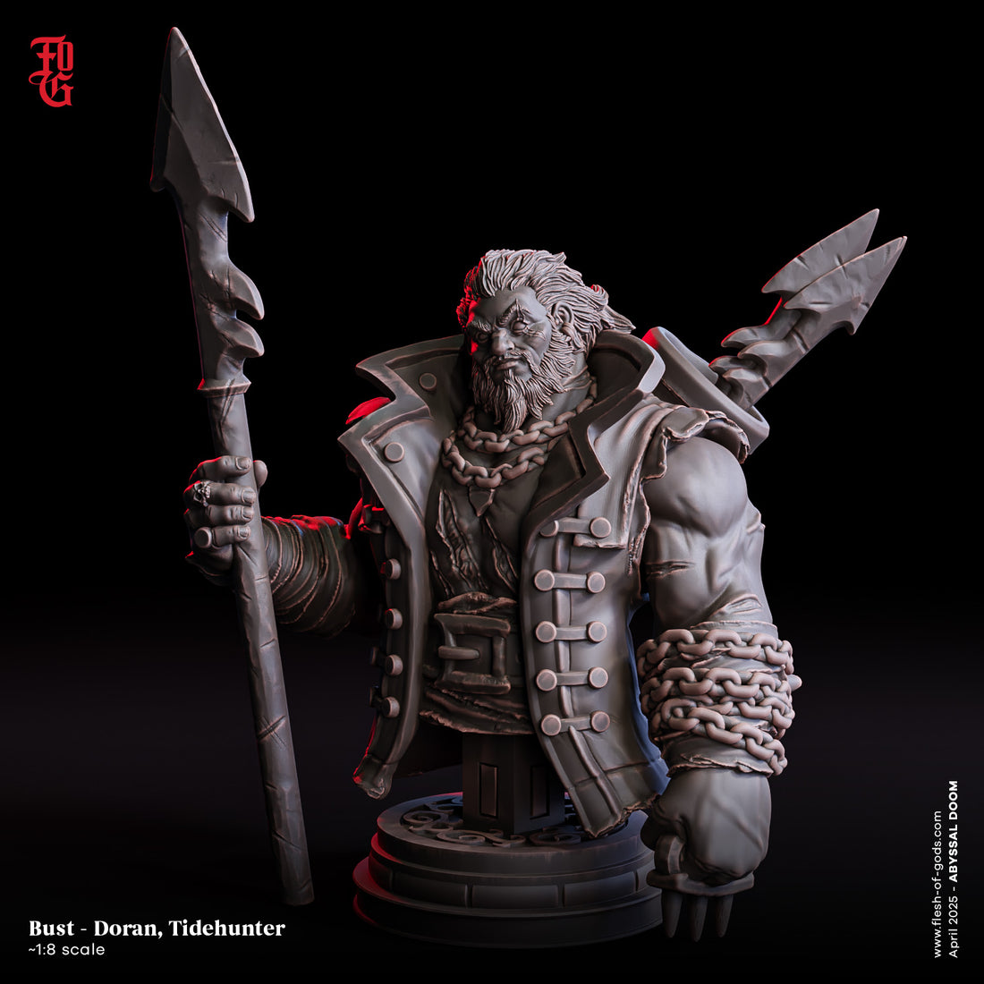 Abyssal Doom by Flesh of Gods 3D Printed DnD Pathfinder Tabletop Resin Miniatures