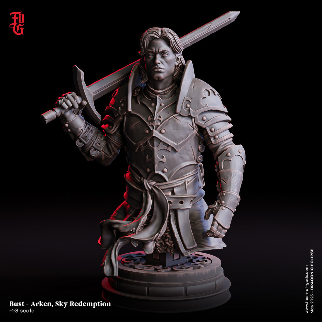 Draconic Eclipse by Flesh of Gods 3D Printed DnD Pathfinder Tabletop Resin Miniatures