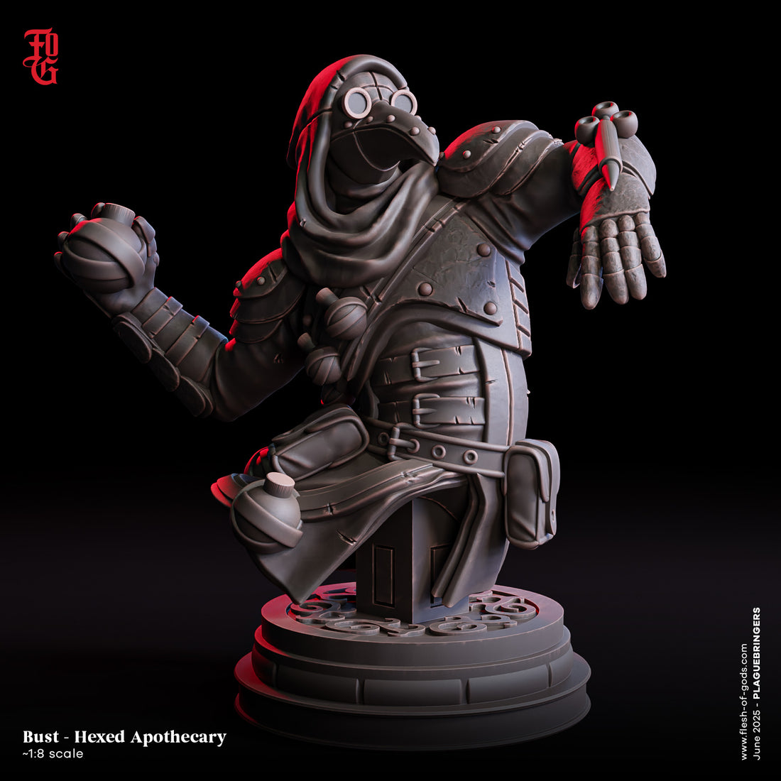 Plaguebringers by Flesh of Gods 3D Printed DnD Pathfinder Tabletop Resin Miniatures