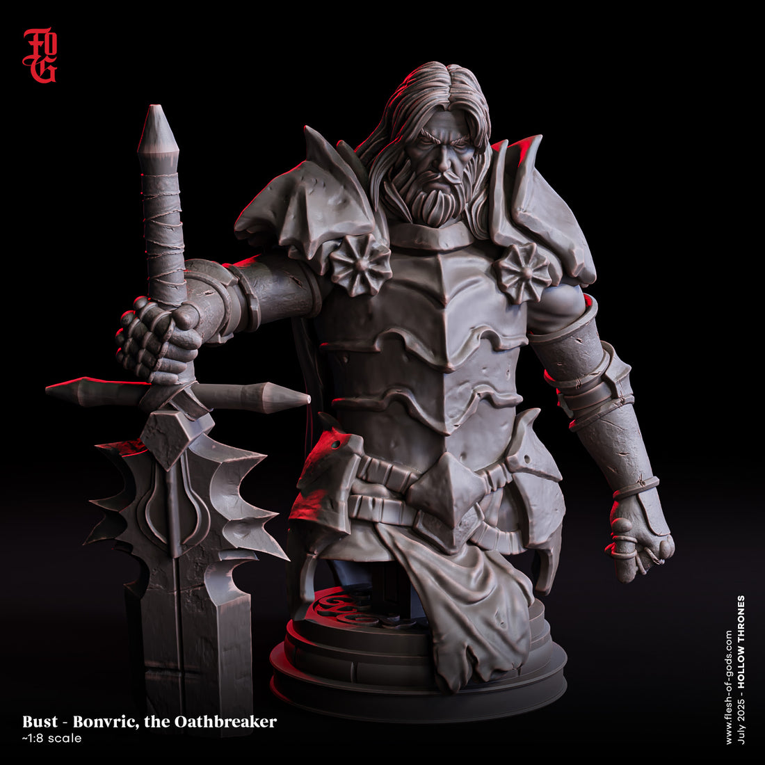 Hollow Throne by Flesh of Gods 3D Printed DnD Pathfinder Tabletop Resin Miniatures