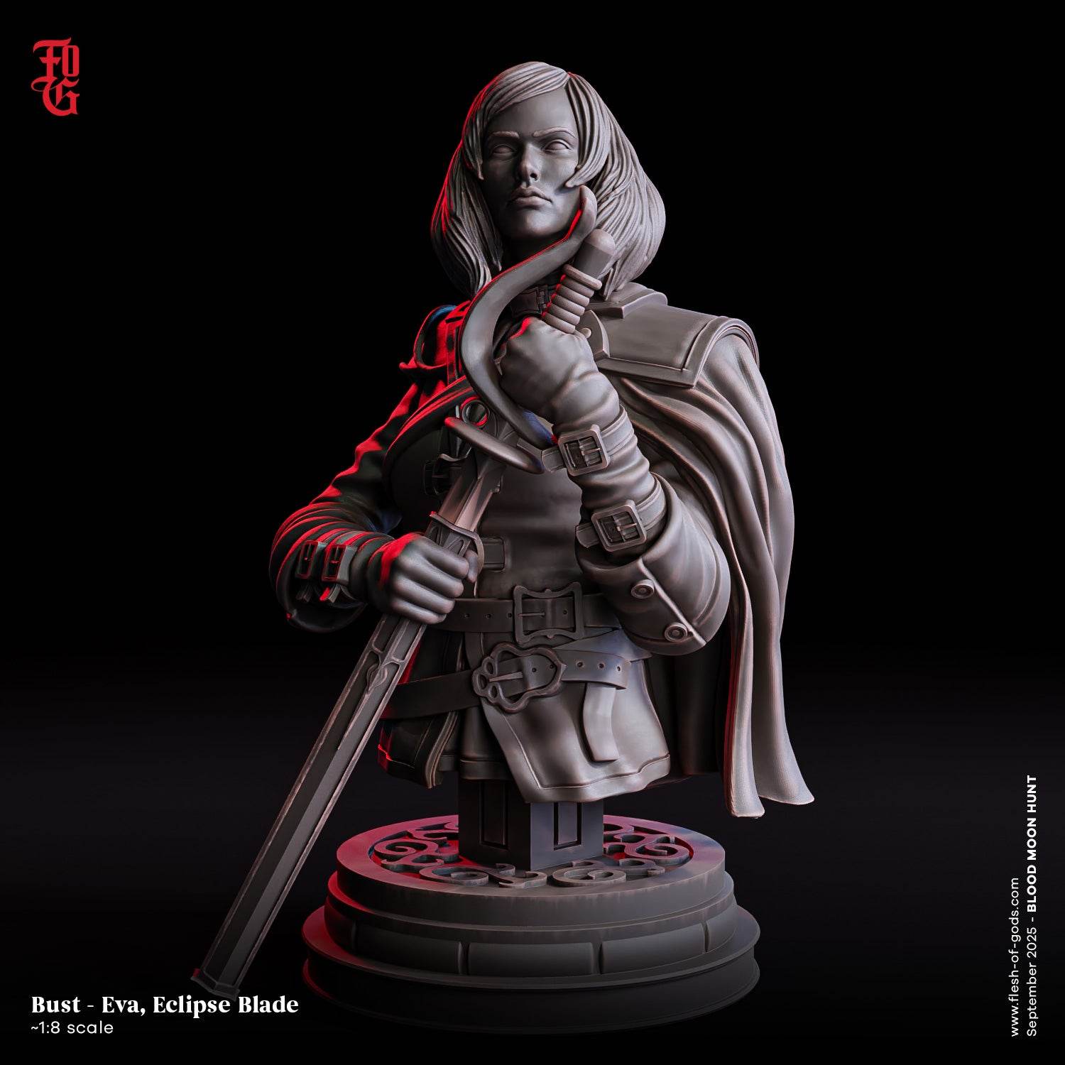 Blood Moon Hunt by Flesh of Gods 3D Printed DnD Werewolf Pathfinder Tabletop Resin Miniatures by Magical Mini Workshop