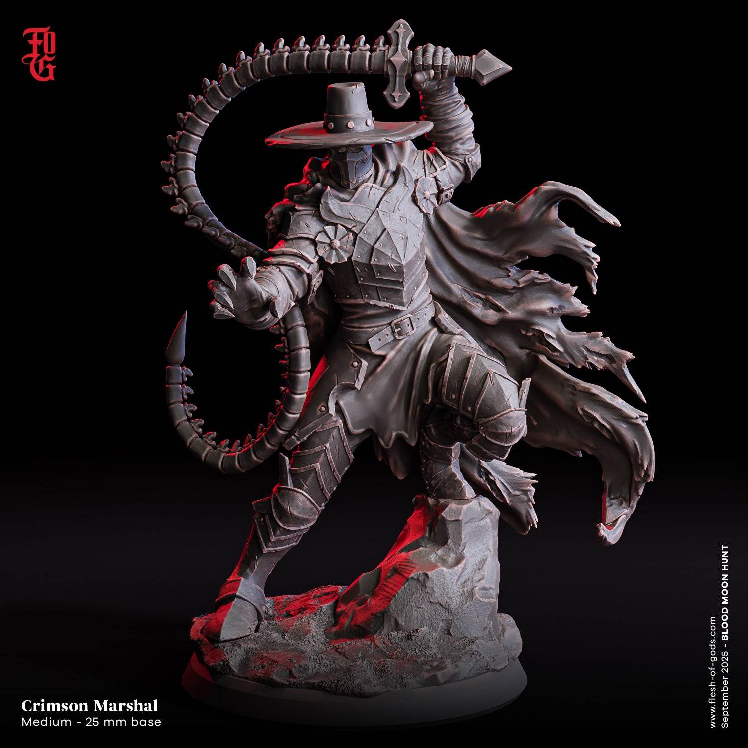 Blood Moon Hunt by Flesh of Gods 3D Printed DnD Werewolf Pathfinder Tabletop Resin Miniatures by Magical Mini Workshop