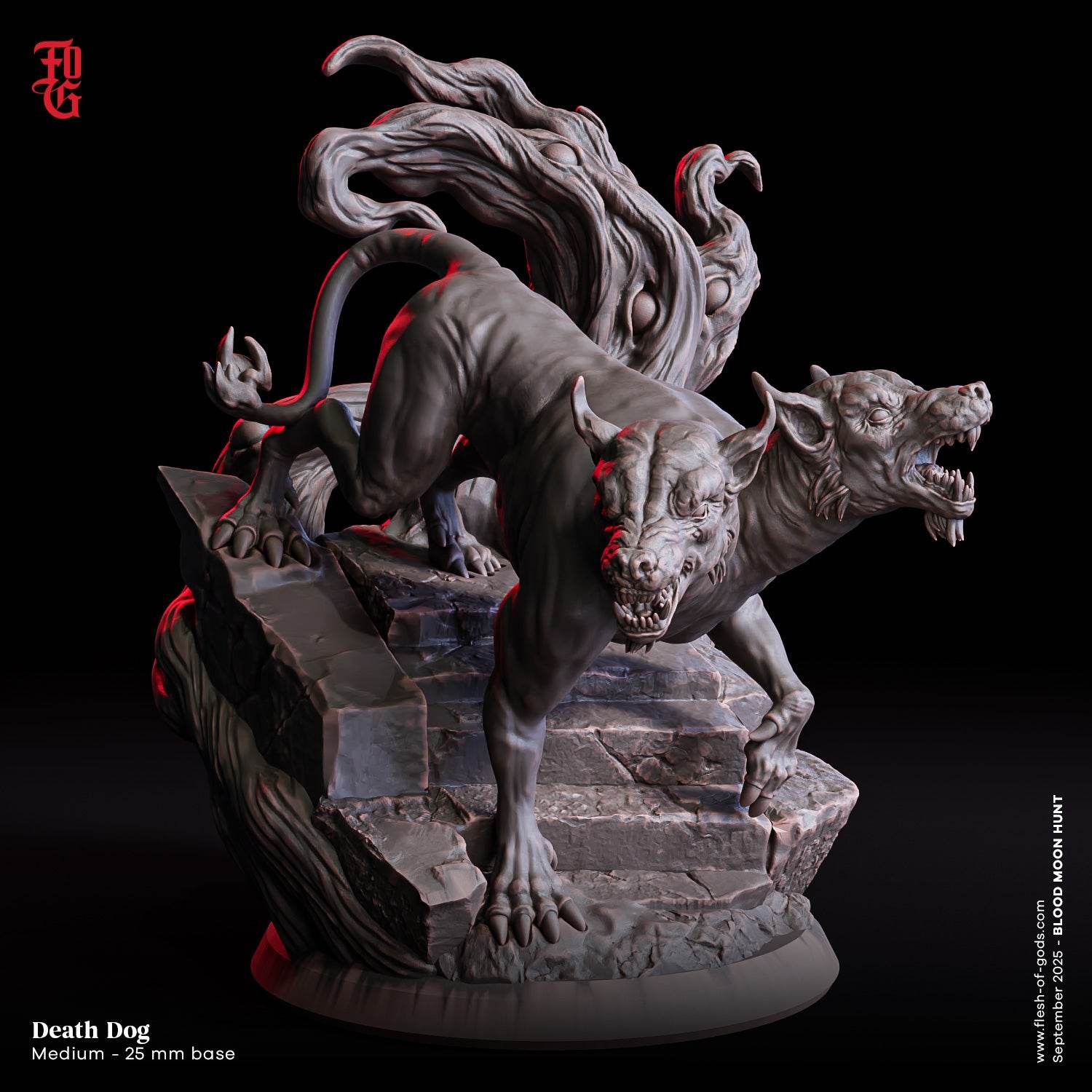 Blood Moon Hunt by Flesh of Gods 3D Printed DnD Werewolf Pathfinder Tabletop Resin Miniatures by Magical Mini Workshop