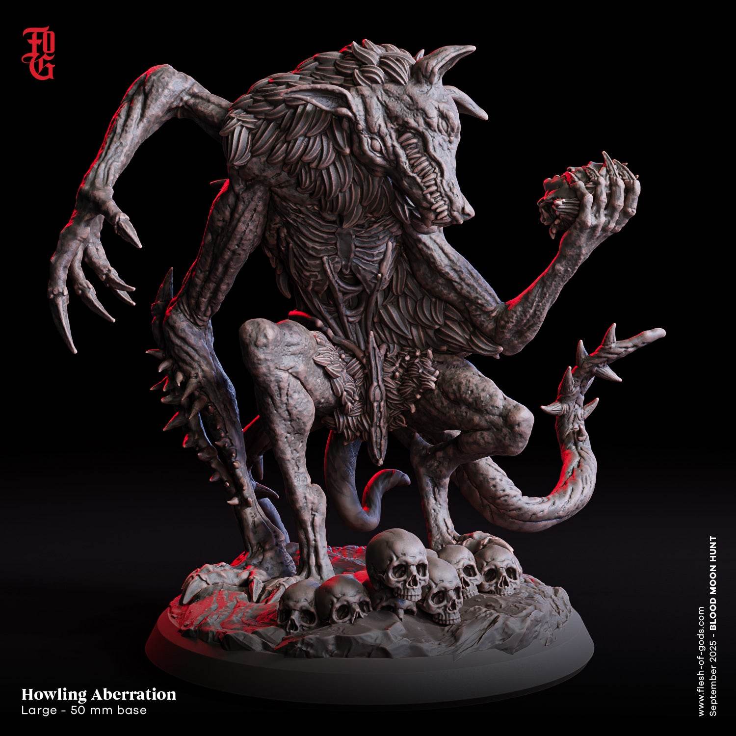 Blood Moon Hunt by Flesh of Gods 3D Printed DnD Werewolf Pathfinder Tabletop Resin Miniatures by Magical Mini Workshop