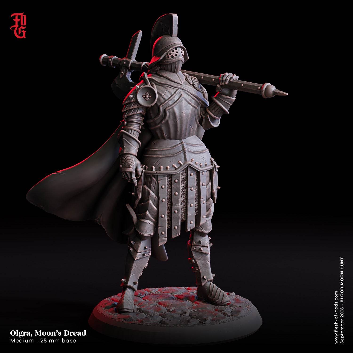 Blood Moon Hunt by Flesh of Gods 3D Printed DnD Werewolf Pathfinder Tabletop Resin Miniatures by Magical Mini Workshop